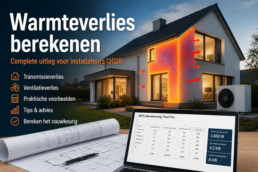 Warmteverlies berekenen: Complete uitleg voor installateurs (2026)