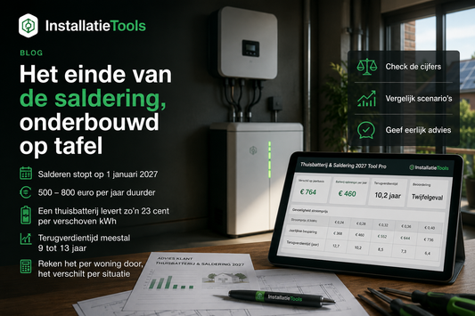 Saldering stopt op 1 januari 2027: wat het je klant kost en wanneer een thuisbatterij loont